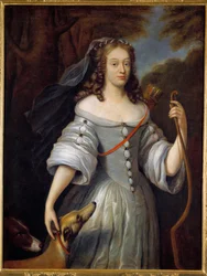 Portret van Louise Francoise de la Baume le Blanc (Louise Francoise de la Valliere) Madame de la Valliere
