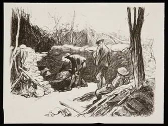 Geavanceerde verbandpost in Frankrijk, 1917