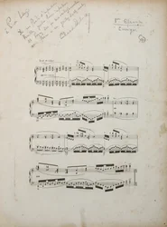 Pagina uit de eerste gecorrigeerde proef van "La damoiselle elue", c.1887-88