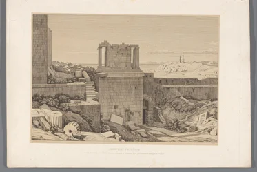 Gezicht op de Akropolis van Athene