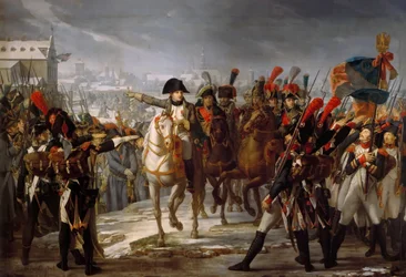 Napoleons toespraak tot het 2e Korps van de Grande Armée voor de aanval op Augsburg op 12 oktober
