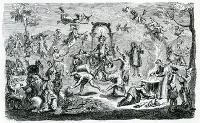 De heksensabbat (gravure)
