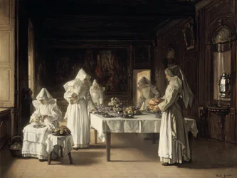 Diner in het Hospice van Beaune, Frankrijk
