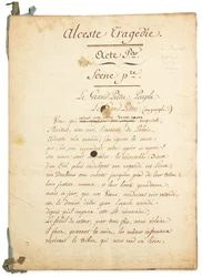 Manuscript van "Alceste"