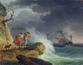 Kusttafereel in een storm, 1782
