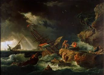 Storm op zee, 1740s