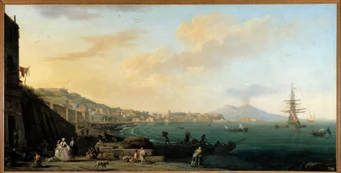 De baai van Napels met de Vesuvius