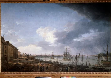 De haven van Bordeaux, 18e eeuw, Parijs, Musée de la Marine