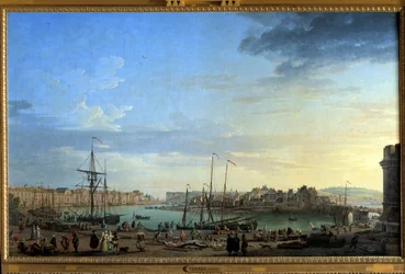 Uitzicht op de haven van Dieppe