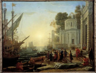 Ontmoeting van Cleopatra met Marcus Antonius in Tarsus (41 v.Chr.)