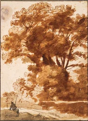 Groep Bomen en Rustende Herder, 1630s