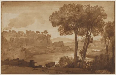 Uitzicht op de Acqua Acetosa recto, ca. 1645
