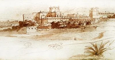 Uitzicht op een klein Italiaans stadje, c.1630