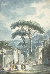 Weg naar de grot van Posillipo, 18e eeuw