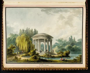 Vue du Temple, uit Recueil des plans du Petit Trianon door Richard Mique