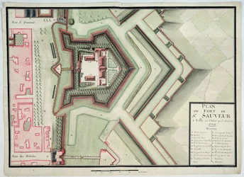 Fort van Saint-Sauveur, Lille, in 1728, uit 