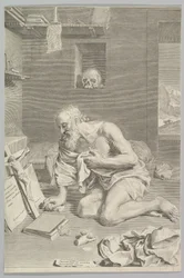 St. Hiëronymus Biddend in Zijn Cel Saint Jérôme boeteling, 1665
