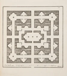 Ontwerp voor Parterre, uit Theatre des Plans et Jardinages, pub.1652