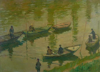 Vissers op de Seine bij Poissy