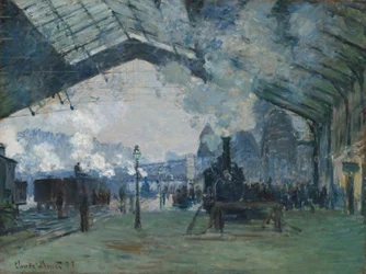 Aankomst van de Normandische trein, Gare Saint-Lazare