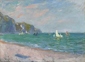 Boten voor de kliffen van Pourville, 1882
