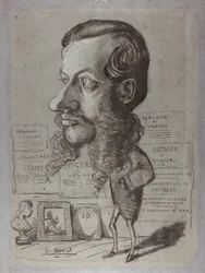 Karikatuur van Léon Manchon, c.1858