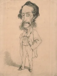 Karikatuur van Mario Uchard, c.1858