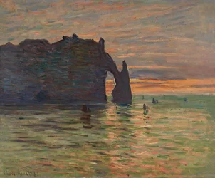 Zonsondergang in Etretat