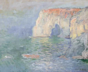 Etretat: Le Manneport, reflecties op het water