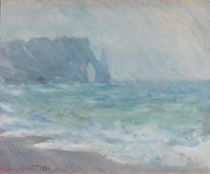 Étretat in de regen