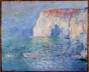 Etretat, la manneporte, reflecties op het water