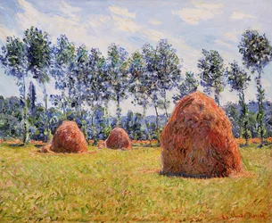 Hooibergen in Giverny, 1884