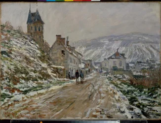 De weg naar Vétheuil, winter