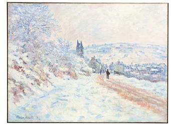 De weg naar Vétheuil, sneeuw effect, 1879
