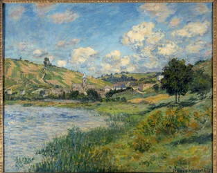 Landschap. Vetheuil. Schilderij door Claude Monet (1840-1926)
