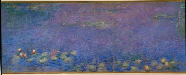 De vijver met waterlelies zonder wilgen, Ochtend