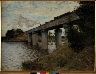De spoorbrug in Argenteuil