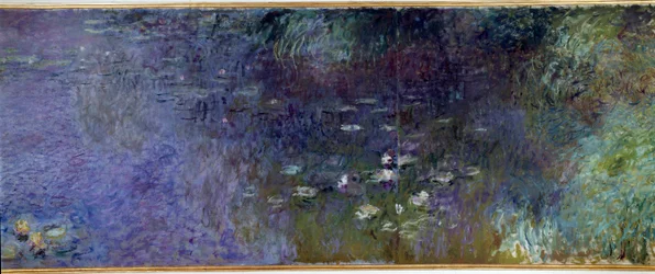 De Waterlelies: ochtend (detail). Schilderij door Claude Monet. 1914-1926. Parijs, Musée de l