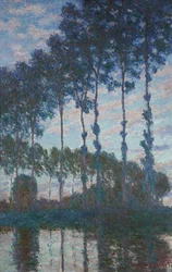 Populieren aan de oevers van de Epte, avondlicht, 1891
