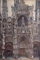 Kathedraal van Rouen, het portaal, bruine harmonie