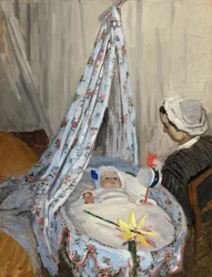 De wieg - Camille met de zoon van de kunstenaar Jean