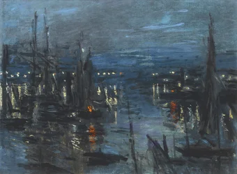 De haven van Le Havre, nachteffect, 1873