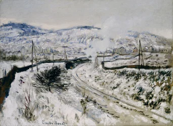 Trein in de Sneeuw bij Argenteuil