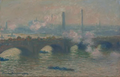 Waterloo brug, grijze dag, 1903