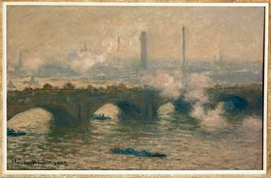 Waterloobrug. Grijze dag (olieverf op doek)