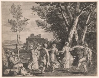 De dans, plaat 6 uit Pastorales