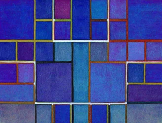 Abstracte blauwe rasters