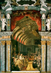 Heilige Communie voor Karel II van Spanje (schilderij op doek)