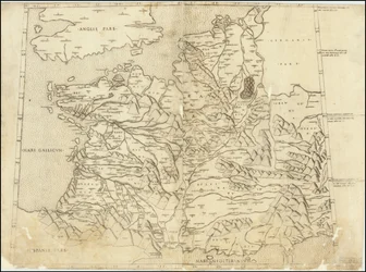 1507 Ptolemeïsche kaart van Frankrijk