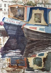 Klein Venetië, vroege lente, 2017 (aquarel)